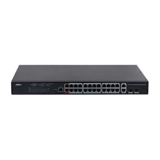 Dahua DH-PFS4226-24GT-370 24-портовый гигабитный управляемый коммутатор с PoE, уровень L2 Dahua DH-PFS4226-24GT-370 24-портовый гигабитный управляемый коммутатор с PoE, уровень L2