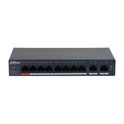 Dahua DH-CS4010-8ET-110 Коммутатор PoE Dahua DH-CS4010-8ET-110 Коммутатор PoE