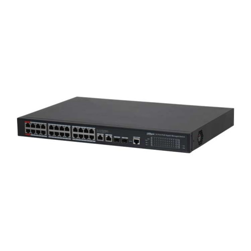 Dahua DH-S4228-24GT-240 24-портовый гигабитный управляемый коммутатор с PoE, уровень L2 Dahua DH-S4228-24GT-240 24-портовый гигабитный управляемый коммутатор с PoE, уровень L2