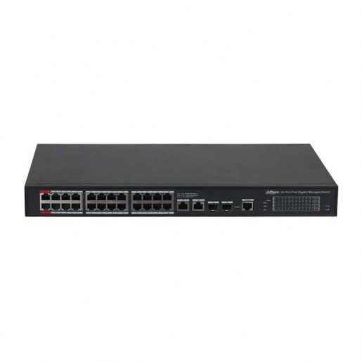 Dahua DH-S4228-24GT-240 24-портовый гигабитный управляемый коммутатор с PoE, уровень L2 Dahua DH-S4228-24GT-240 24-портовый гигабитный управляемый коммутатор с PoE, уровень L2